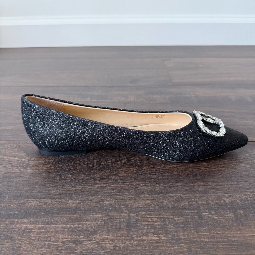 Dee Ocleppo Embellished Glitter Pointed Flats - Picture 12 of 14